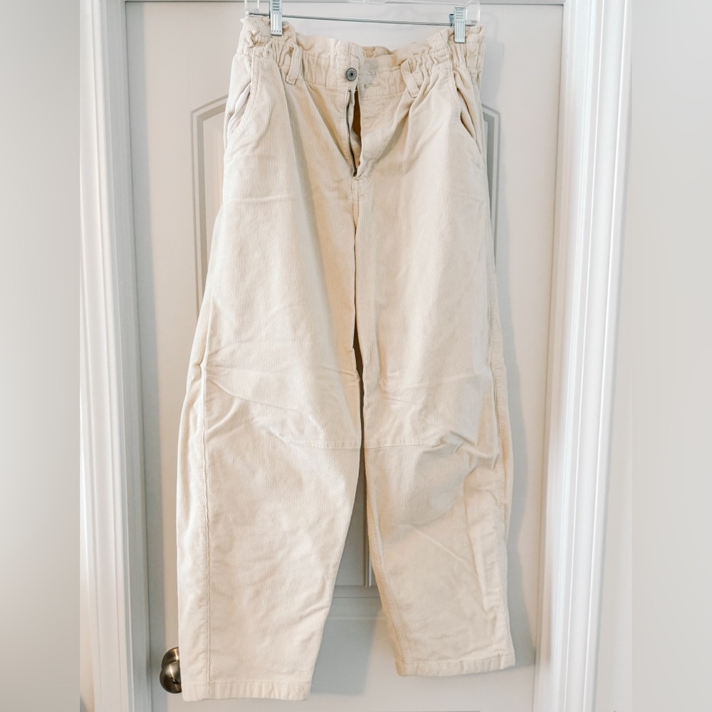 AE Stretch Super High-Waisted Corduroy Paper Bag Barrel Pant